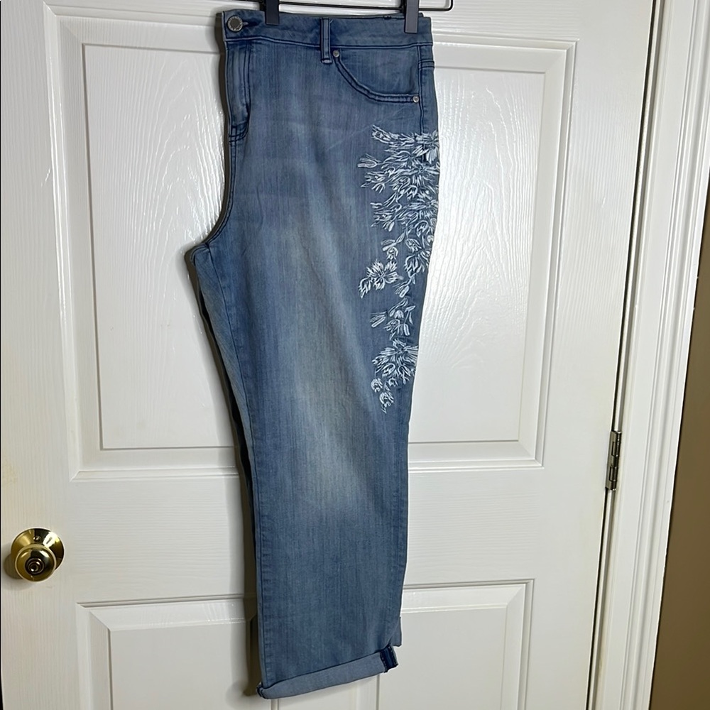 Embroidered Blue Jeans